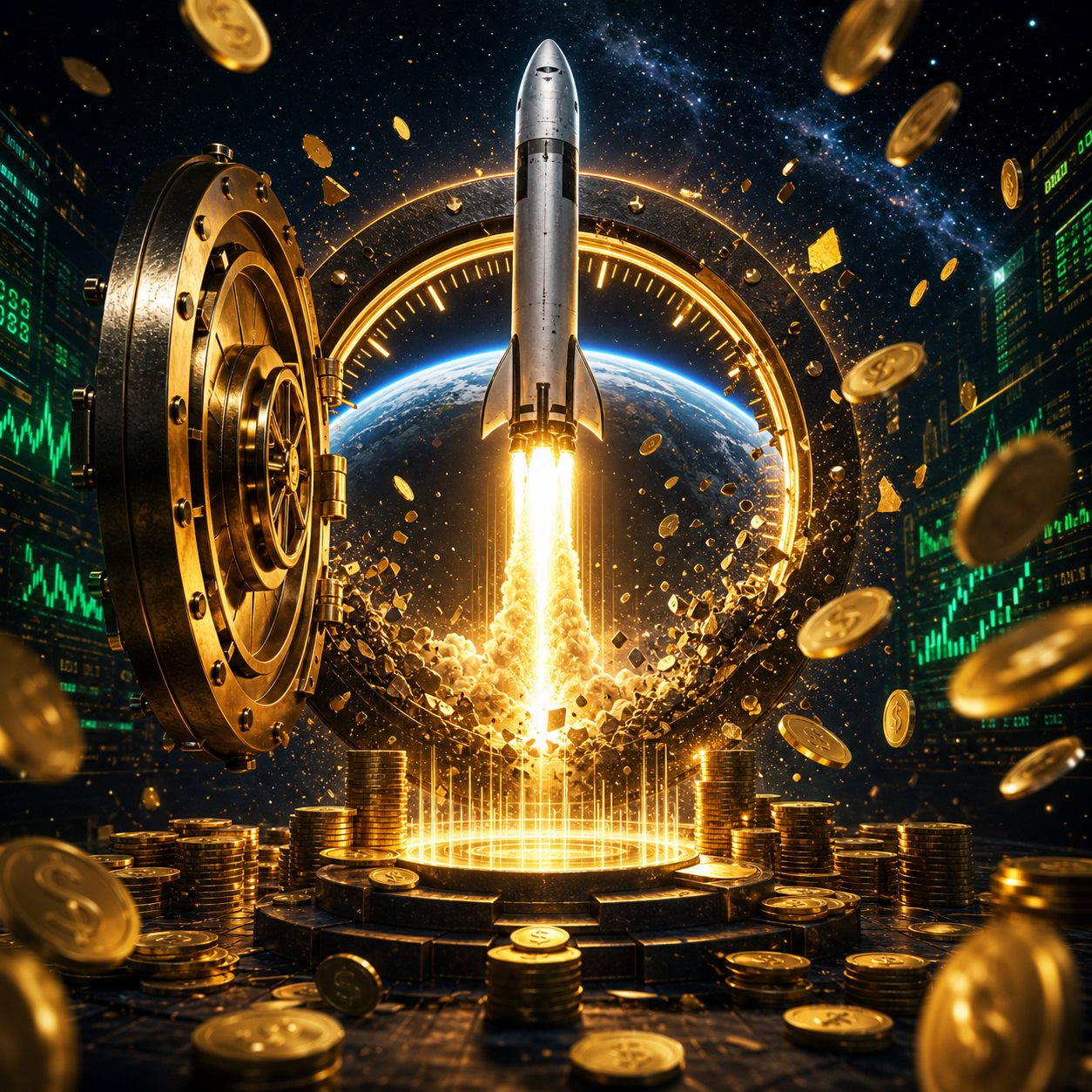 Golden trillion meter unlocking in space
